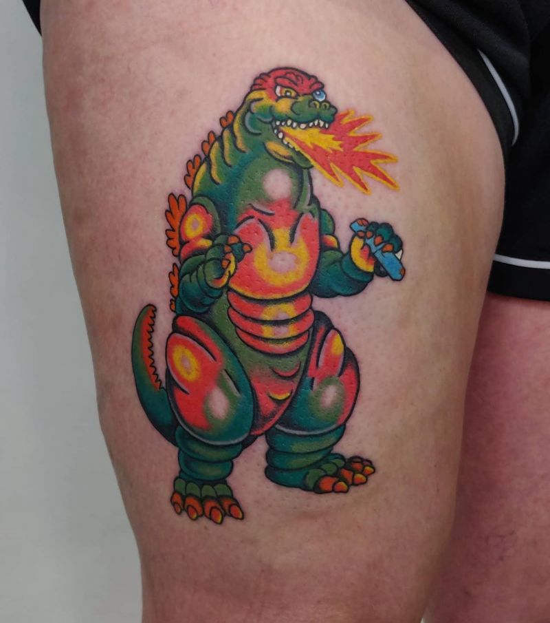 30 Unique Godzilla Tattoos Make You Attractive