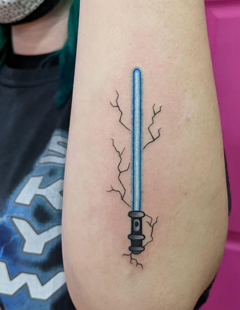 30 Cool Lightsaber Tattoos For Your Inspiration