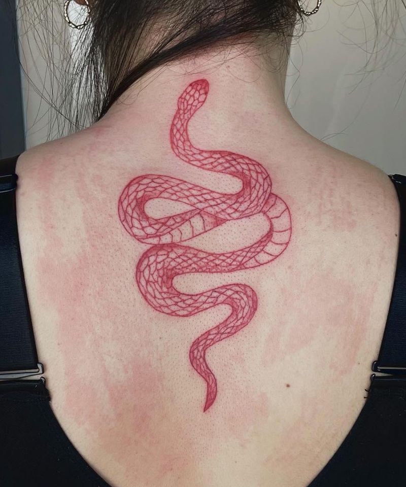 30 Unique Red Snake Tattoos You Must Try