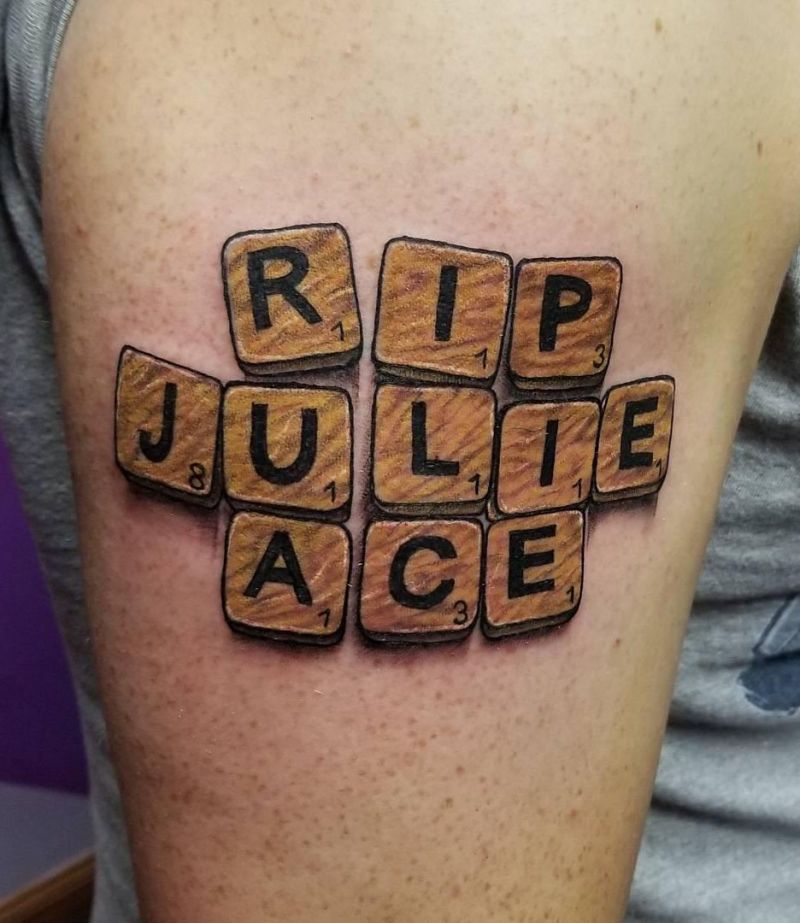 30 Unique Scrabble Tattoos For Your Inspiration