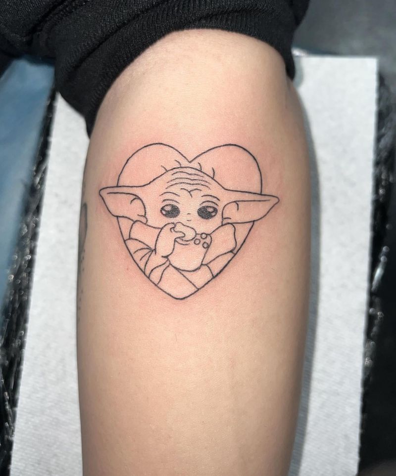 30 Cute Baby Yoda Tattoos You Will Love