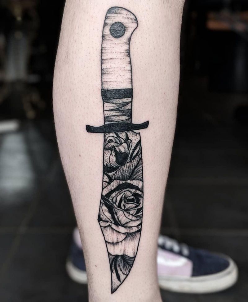 30 Unique Bowie Knife Tattoos For Your Inspiration