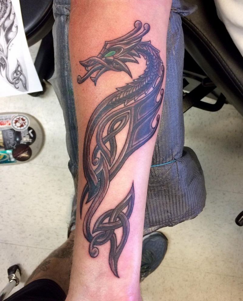 30 Unique Celtic Dragon Tattoos For Your Inspiration