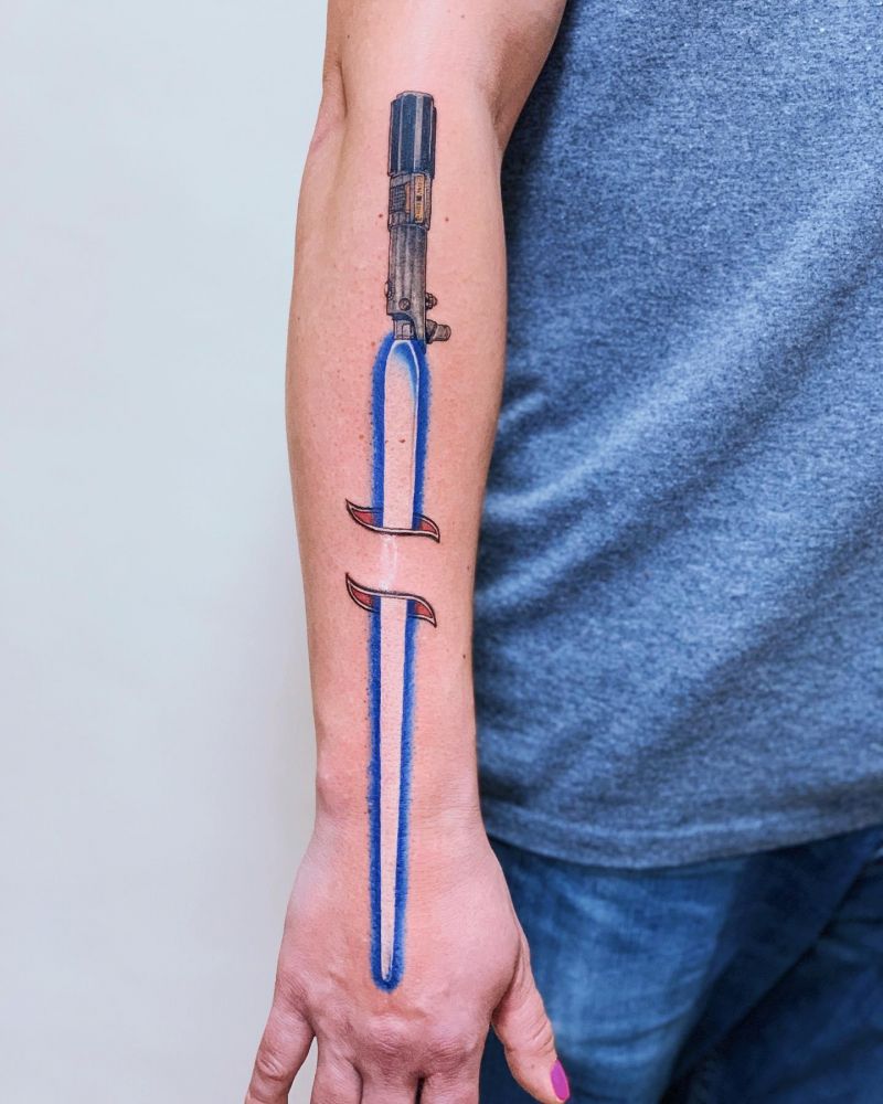 30 Cool Lightsaber Tattoos For Your Inspiration