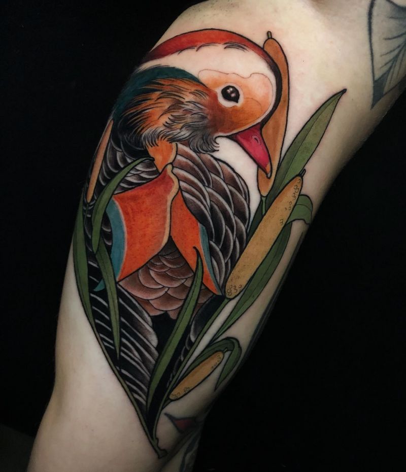 25 Pretty Mandarin Duck Tattoos You Must Love