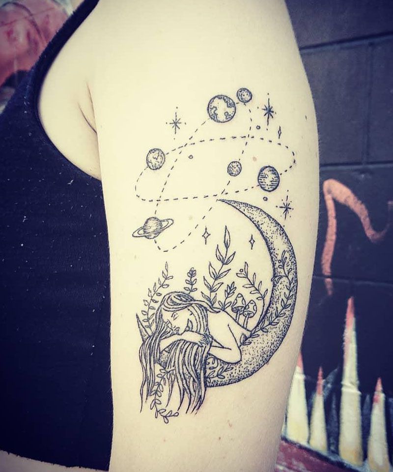 30 Pretty Moon Fairy Tattoos You Can Copy