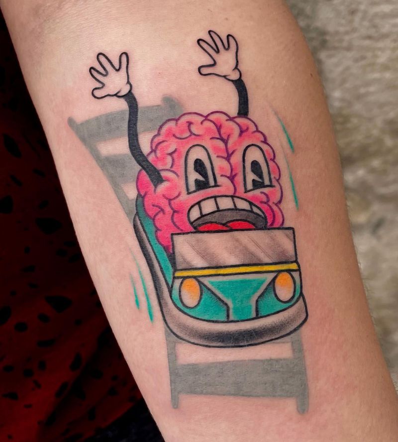 30 Cool Roller Coaster Tattoos You Need to See