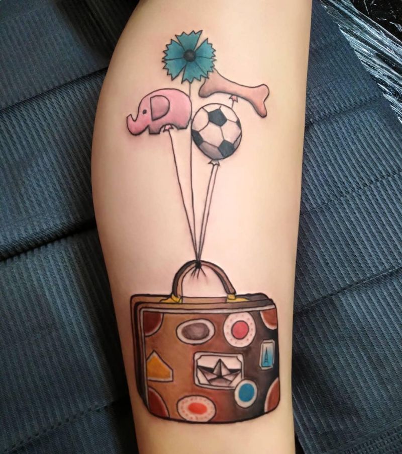 30 Unique Suitcase Tattoos You Must Love