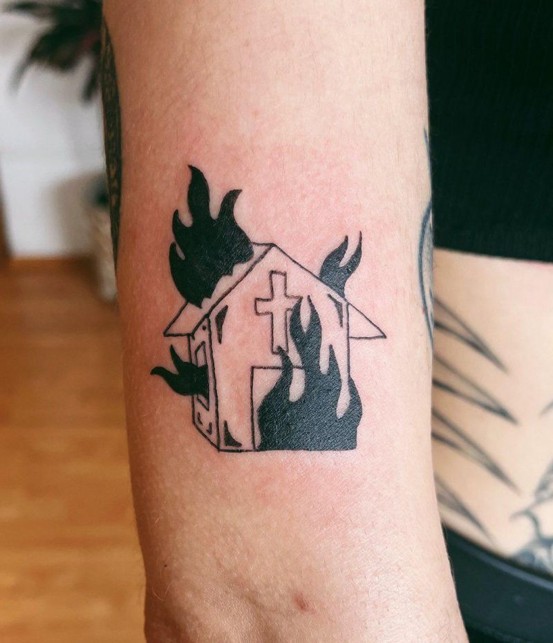 30 Unique Church Tattoos You Can Copy