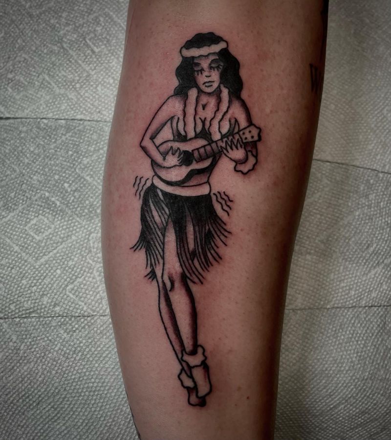 30 Pretty Hula Girl Tattoos You Should Copy