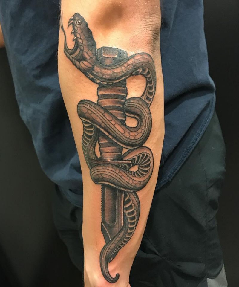 30 Unique Ka-bar Tattoos You Must Love