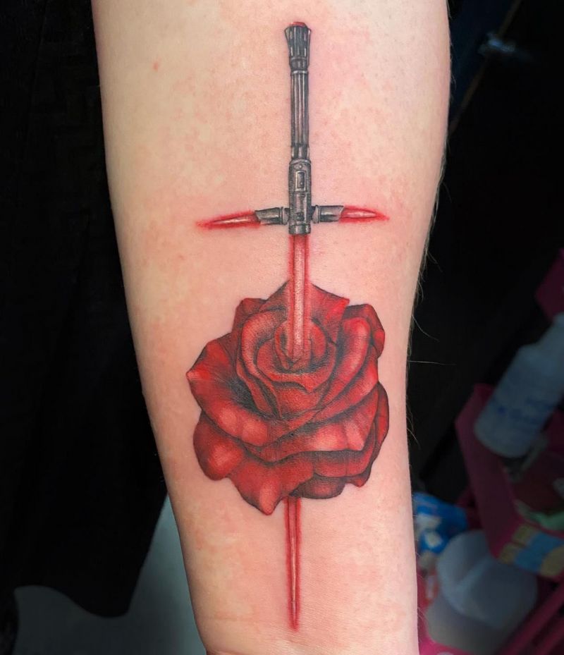 30 Cool Lightsaber Tattoos For Your Inspiration