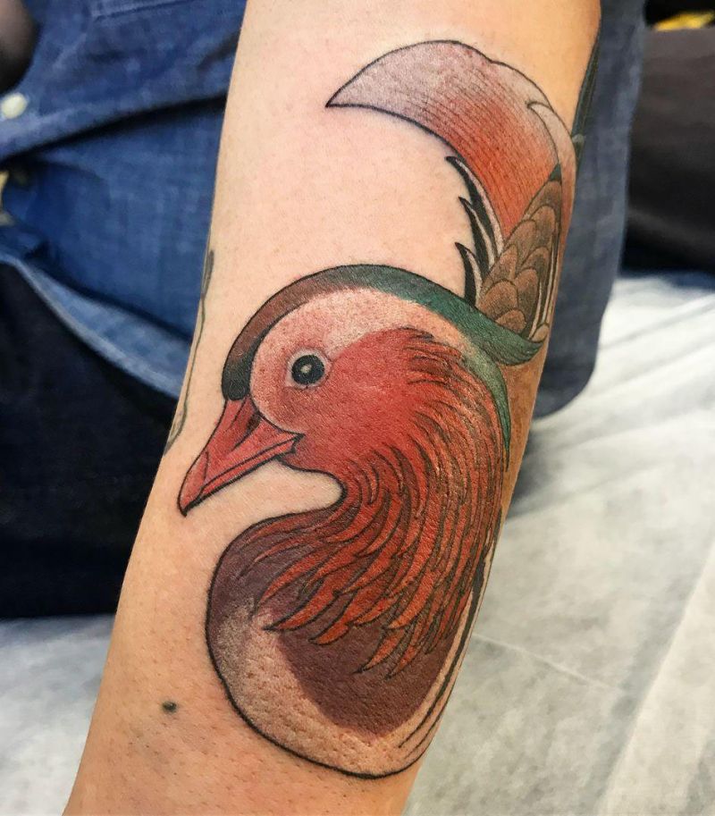 25 Pretty Mandarin Duck Tattoos You Must Love
