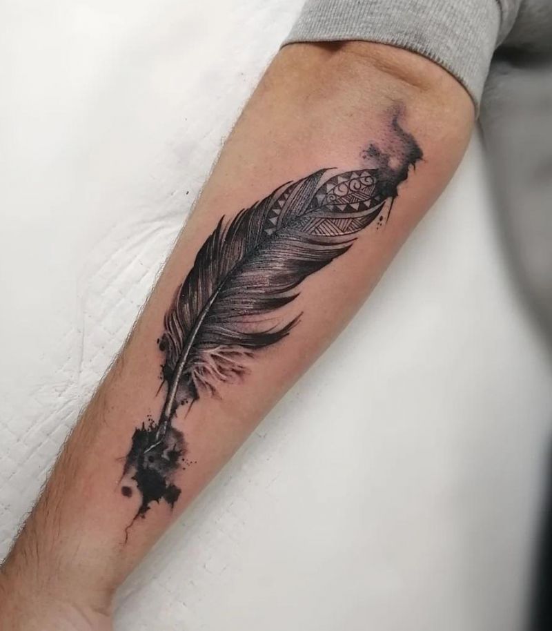 30 Pretty Quill Tattoos You Will Love