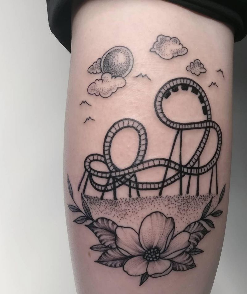 30 Cool Roller Coaster Tattoos You Need to See