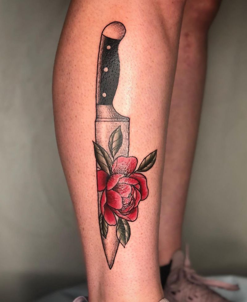 30 Unique Chef Knife Tattoos You Must Love