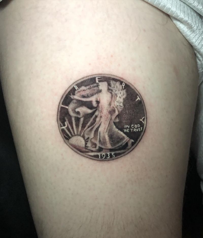 30 Unique Coin Tattoos You Must Love