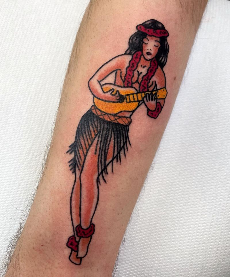 30 Pretty Hula Girl Tattoos You Should Copy