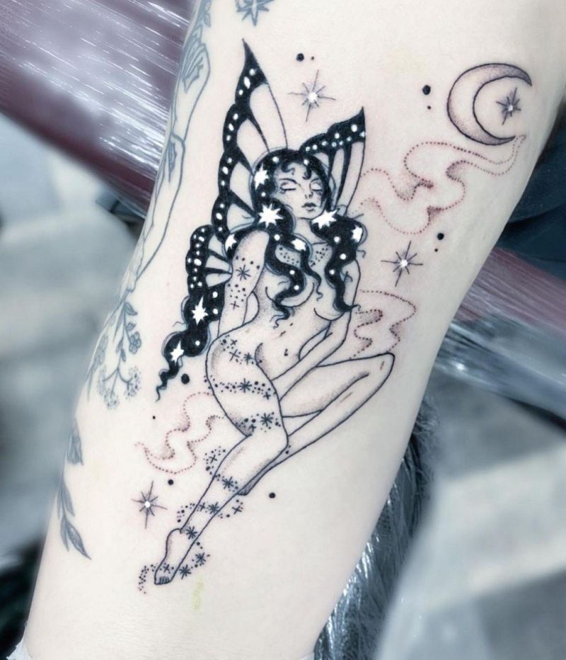 30 Pretty Moon Fairy Tattoos You Can Copy