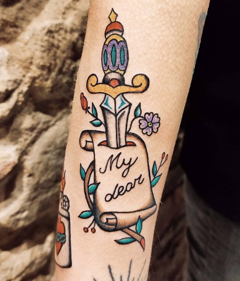 30 Great Parchment Tattoos You Will Love