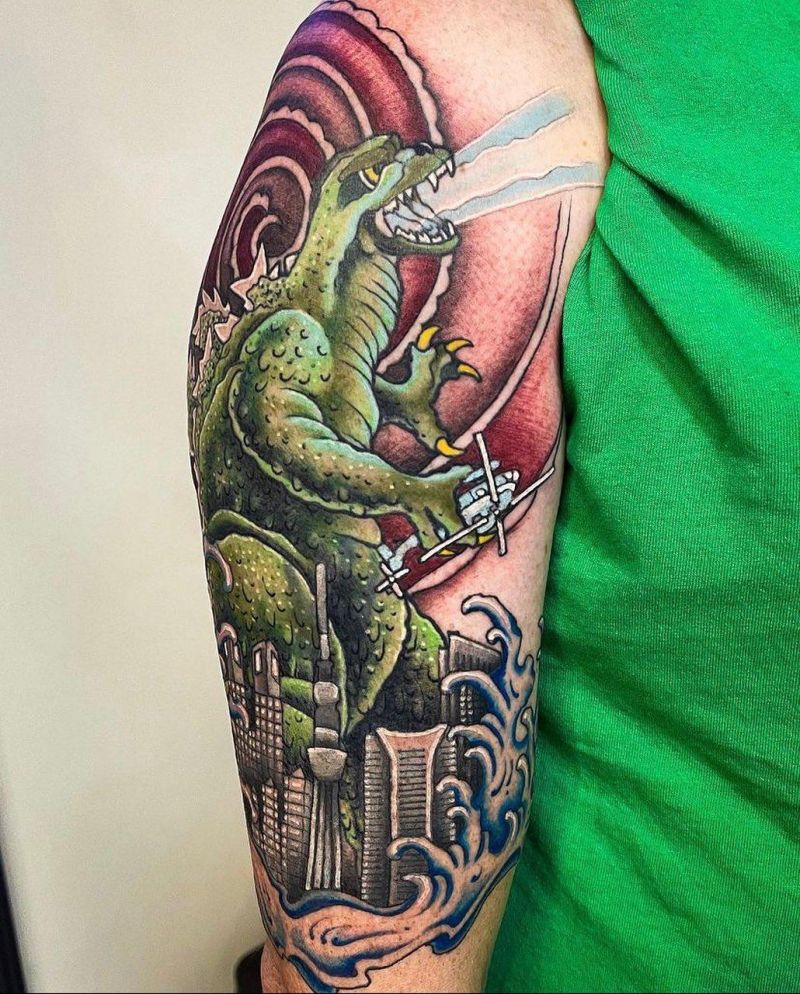 30 Unique Godzilla Tattoos Make You Attractive