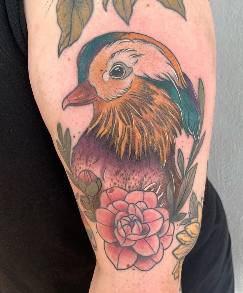 25 Pretty Mandarin Duck Tattoos You Must Love