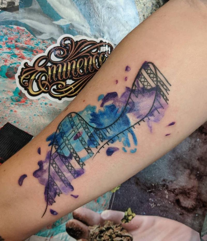 30 Cool Roller Coaster Tattoos You Need to See