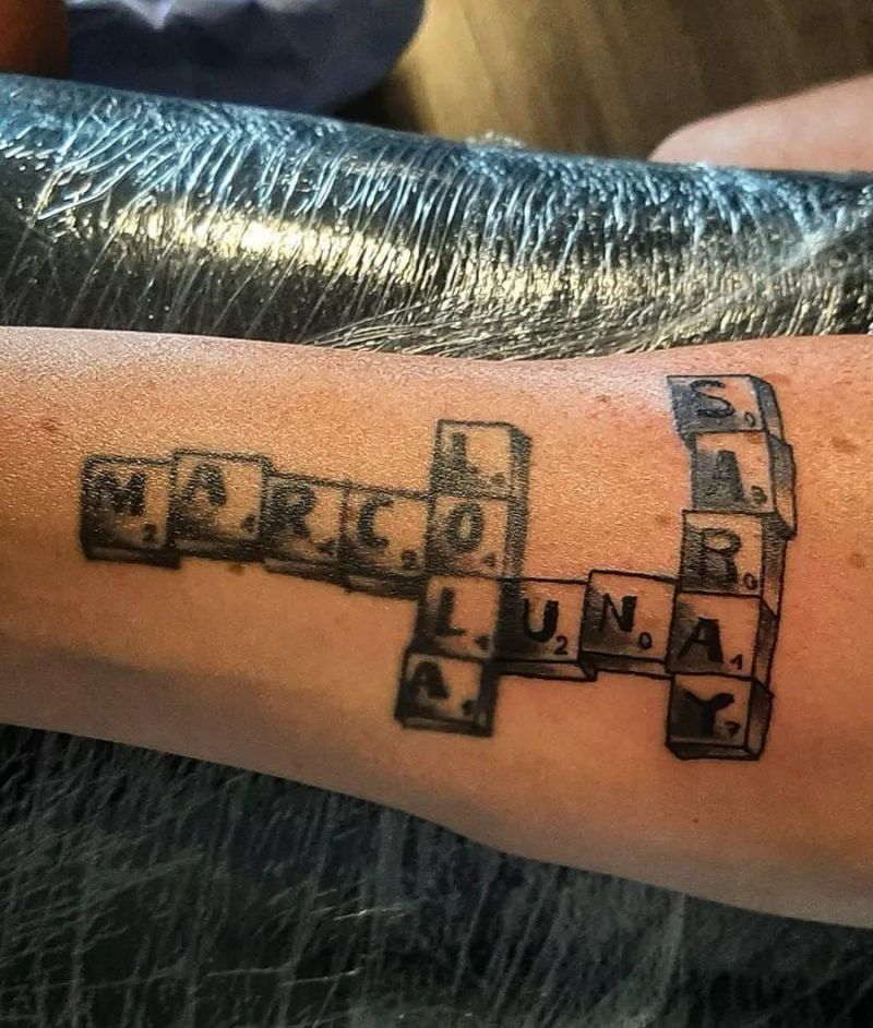 30 Unique Scrabble Tattoos For Your Inspiration