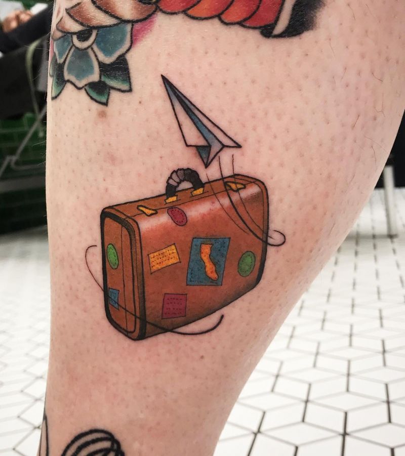 30 Unique Suitcase Tattoos You Must Love