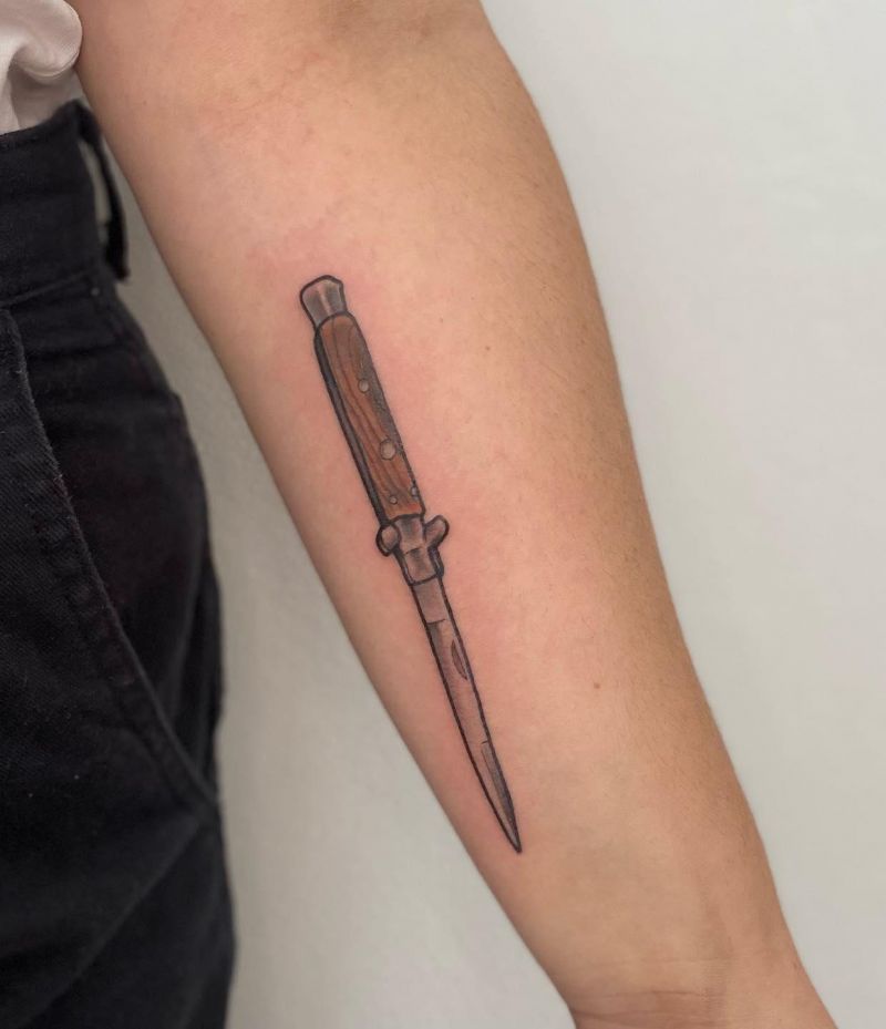 30 Unique Switchblade Tattoos You Can Copy