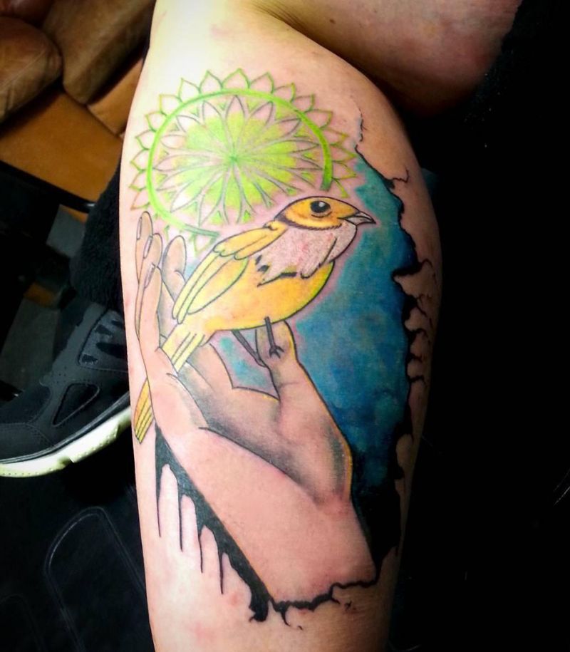 16 Pretty Yellowbird Tattoos You Must Love