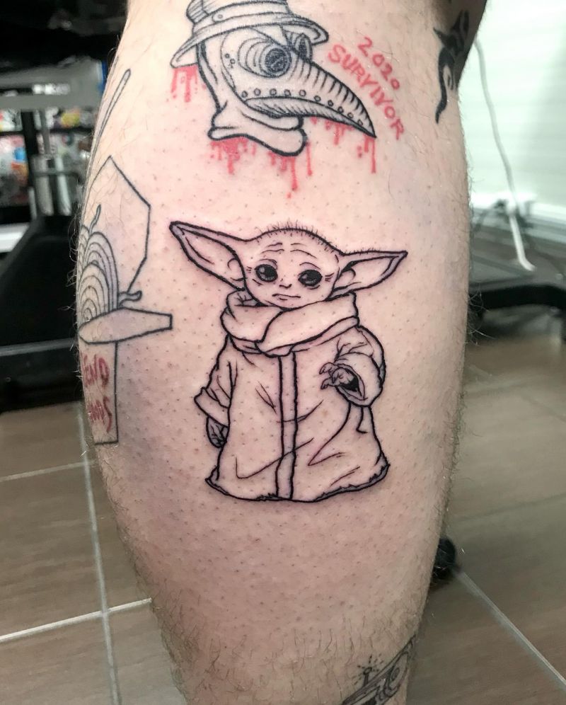 30 Cute Baby Yoda Tattoos You Will Love