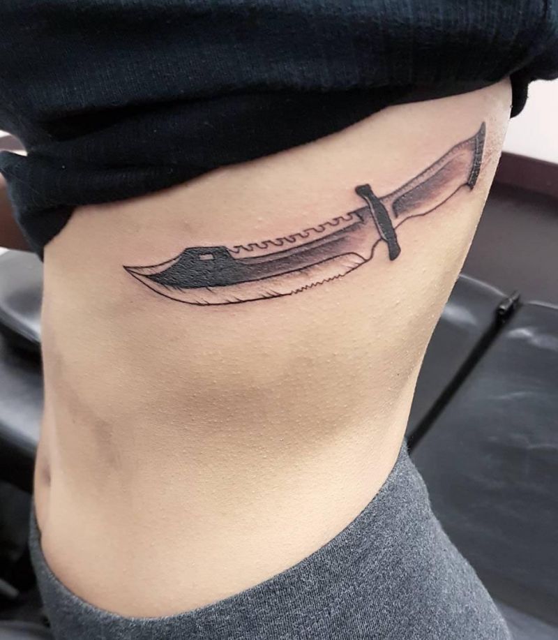 30 Unique Bowie Knife Tattoos For Your Inspiration