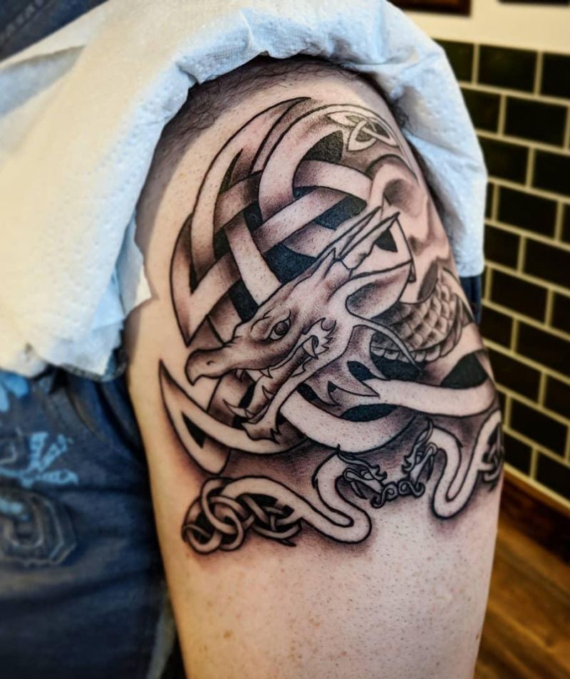 30 Unique Celtic Dragon Tattoos For Your Inspiration