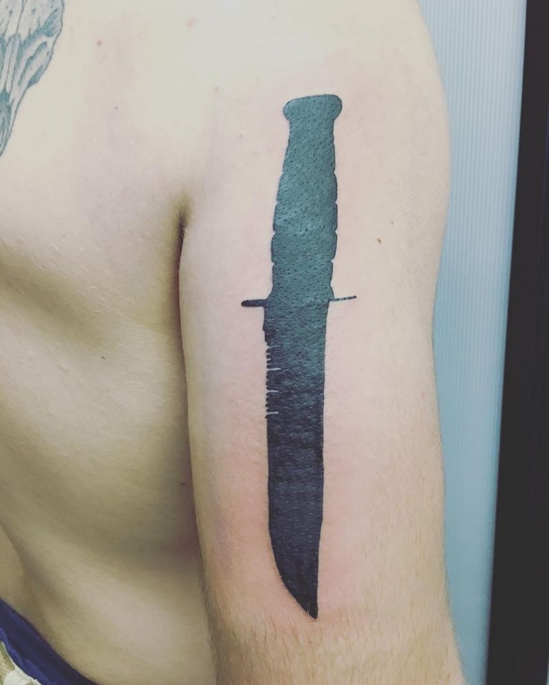 30 Unique Ka-bar Tattoos You Must Love