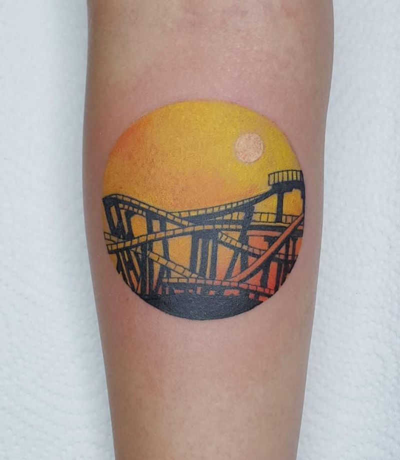 30 Cool Roller Coaster Tattoos You Need to See