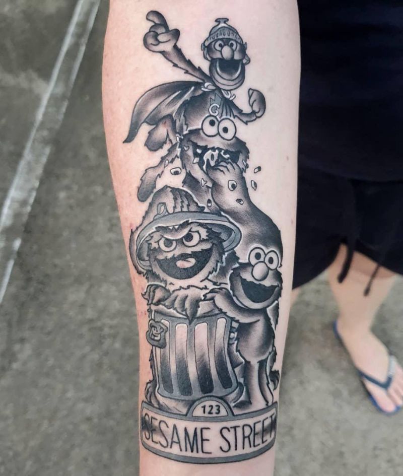 30 Cute Sesame Street Tattoos You Must Love