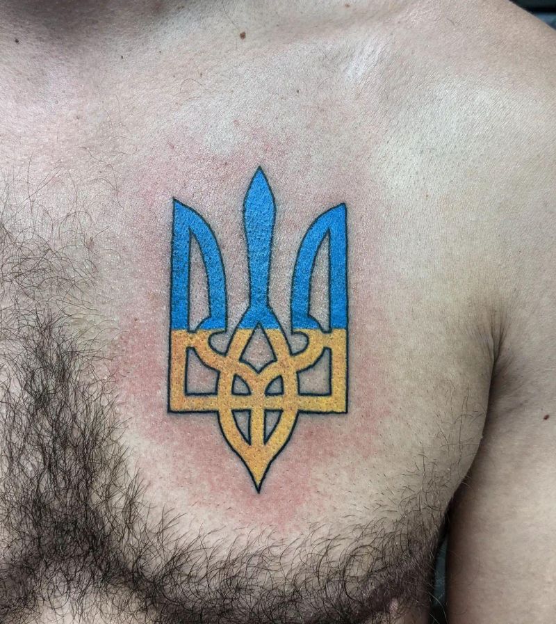 20 Unique Ukrainian Tryzub Tattoos You Must Love