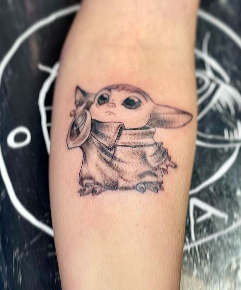 30 Cute Baby Yoda Tattoos You Will Love