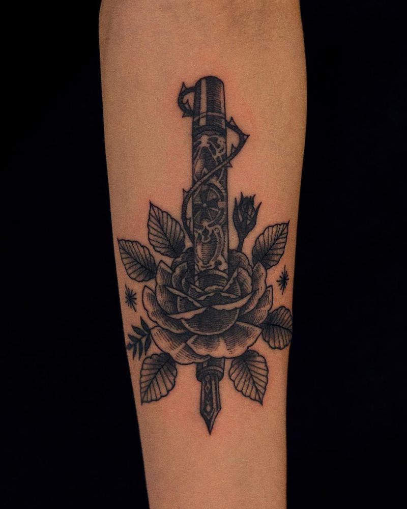 30 Pretty Fountain Pen Tattoos You Must Love