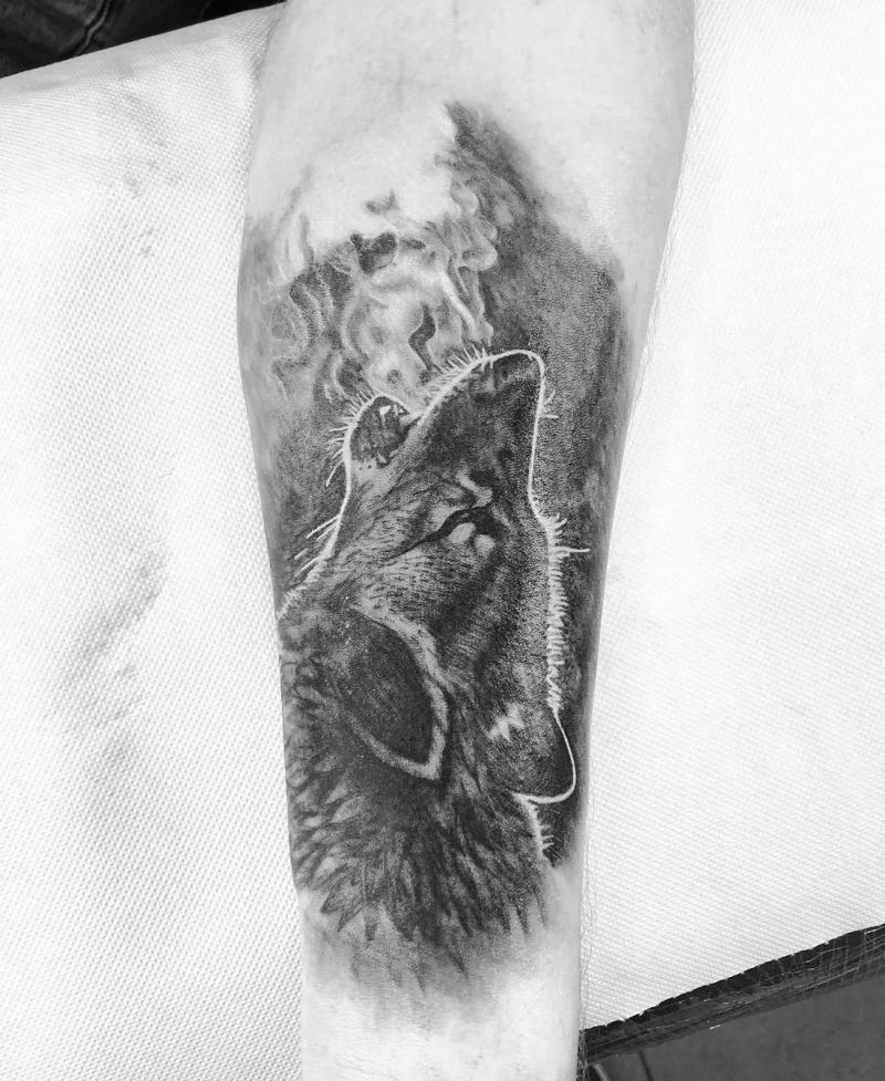 30 Great Howling Wolf Tattoos For Your Inspiration