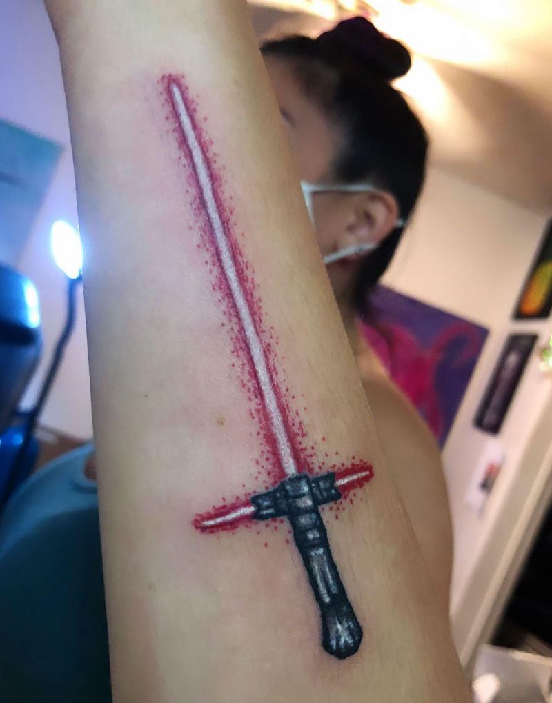 30 Cool Lightsaber Tattoos For Your Inspiration