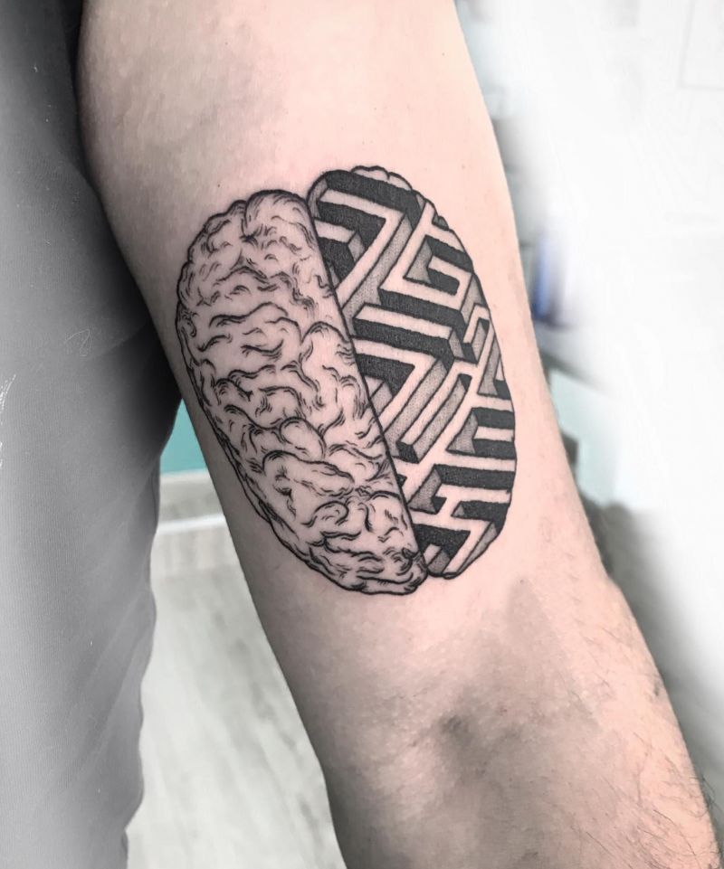 30 Unique Maze Tattoos You Must Love