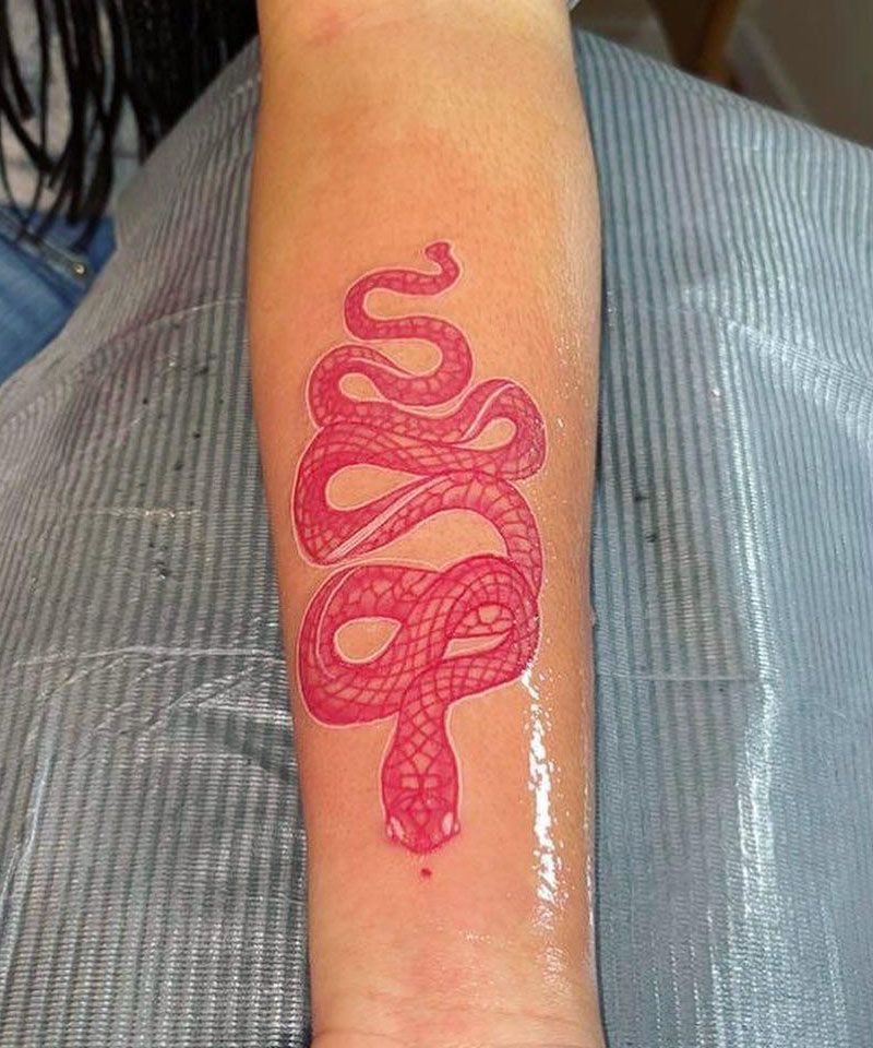 30 Unique Red Snake Tattoos You Must Try