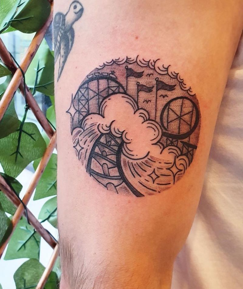 30 Cool Roller Coaster Tattoos You Need to See