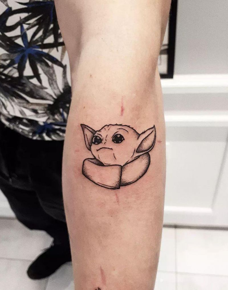 30 Cute Baby Yoda Tattoos You Will Love