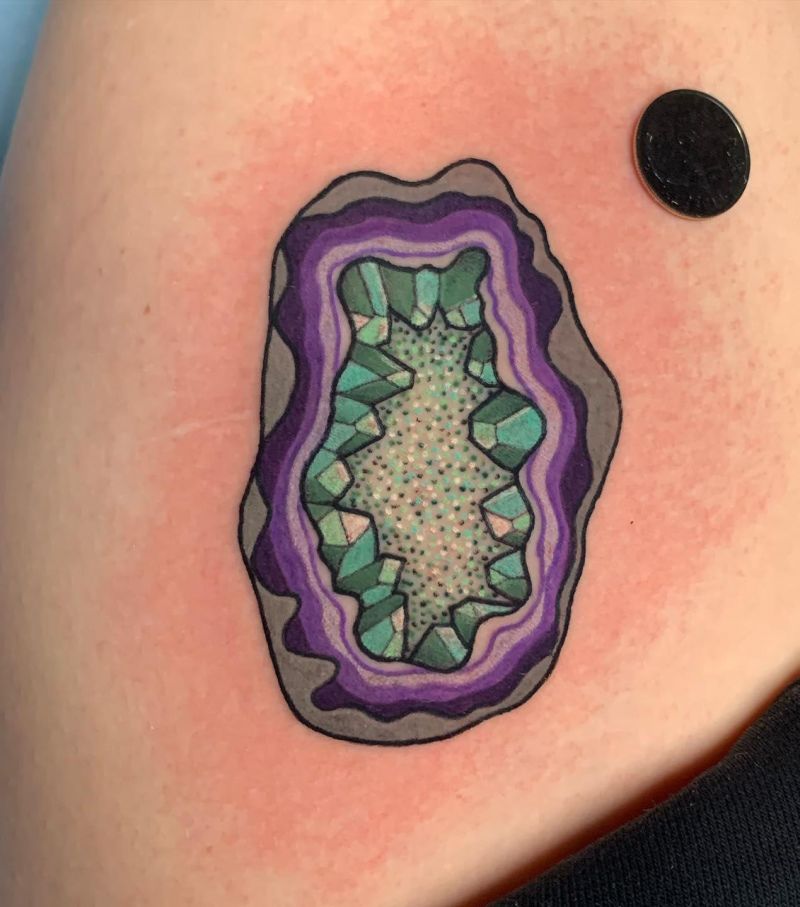 30 Cool Geode Tattoos You Should Copy