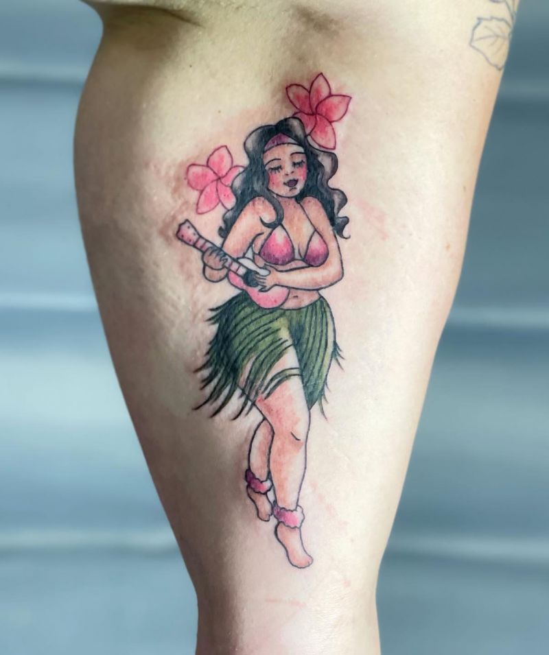 30 Pretty Hula Girl Tattoos You Should Copy