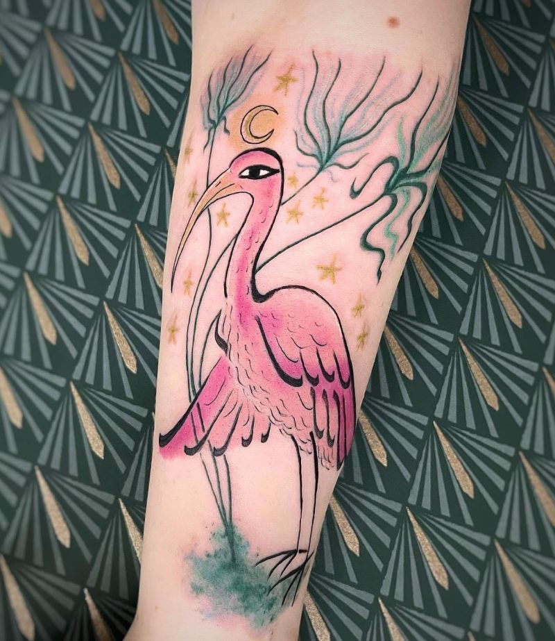 30 Unique Ibis Tattoos For Your Inspiration