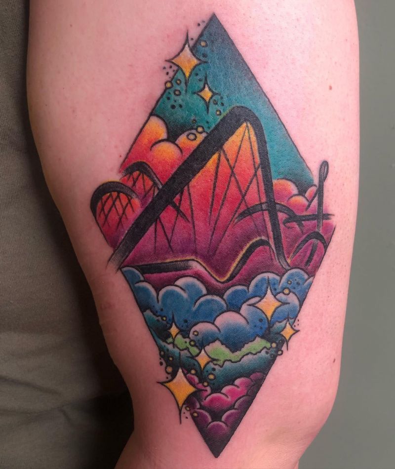 30 Cool Roller Coaster Tattoos You Need to See